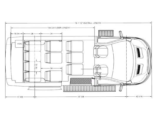 ford e transit passenger van floorplan